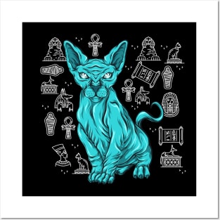 Sphynx Cat Egypt Posters and Art